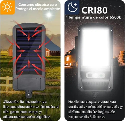 ¡3X1! Foco Solar LED Exterior con Sensor