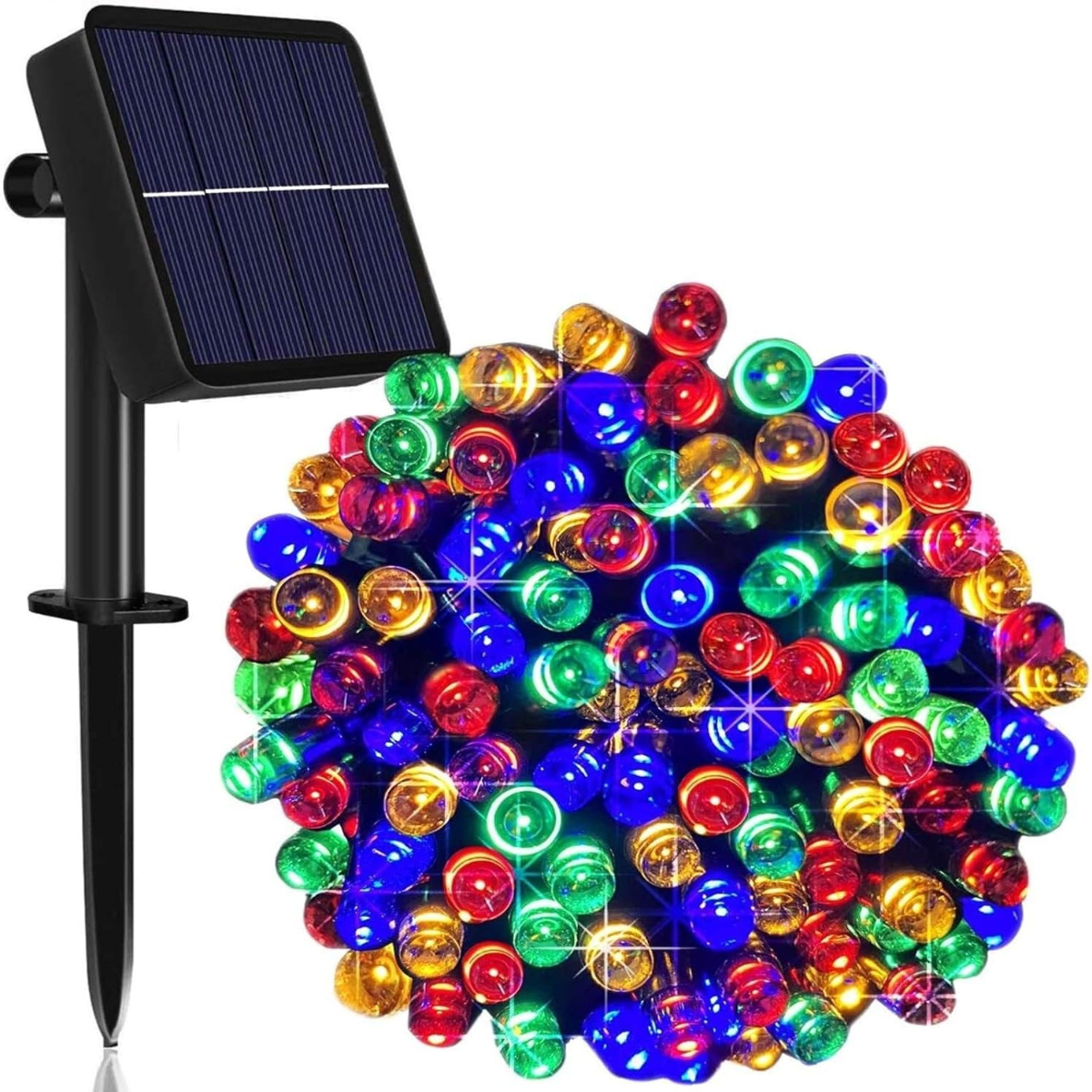 Tira De Luces Led Con Panel Solar Impermeables 10m