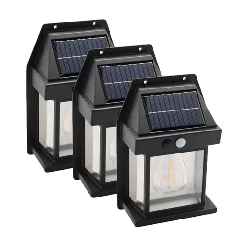 3 Lámpara Solar Led Aplique Sensor