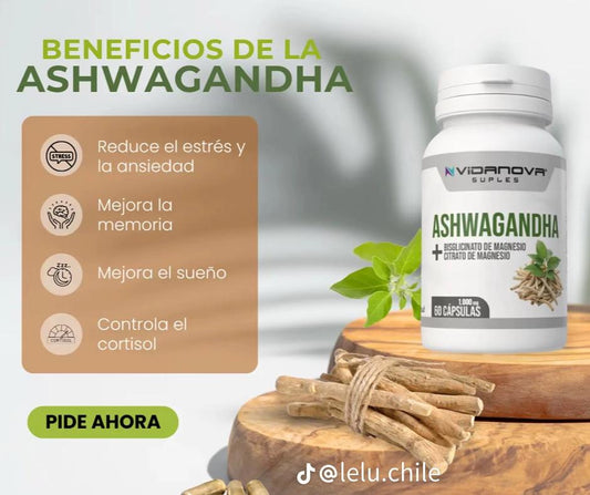Ashwagandha + Magnesio 1000mg 60 CAPS